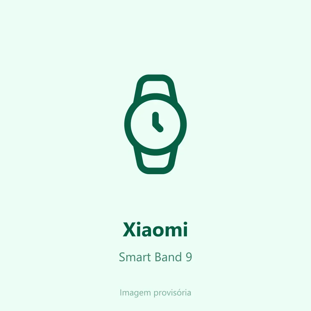 Xiaomi Smart Band 9 preta com a tela ligada