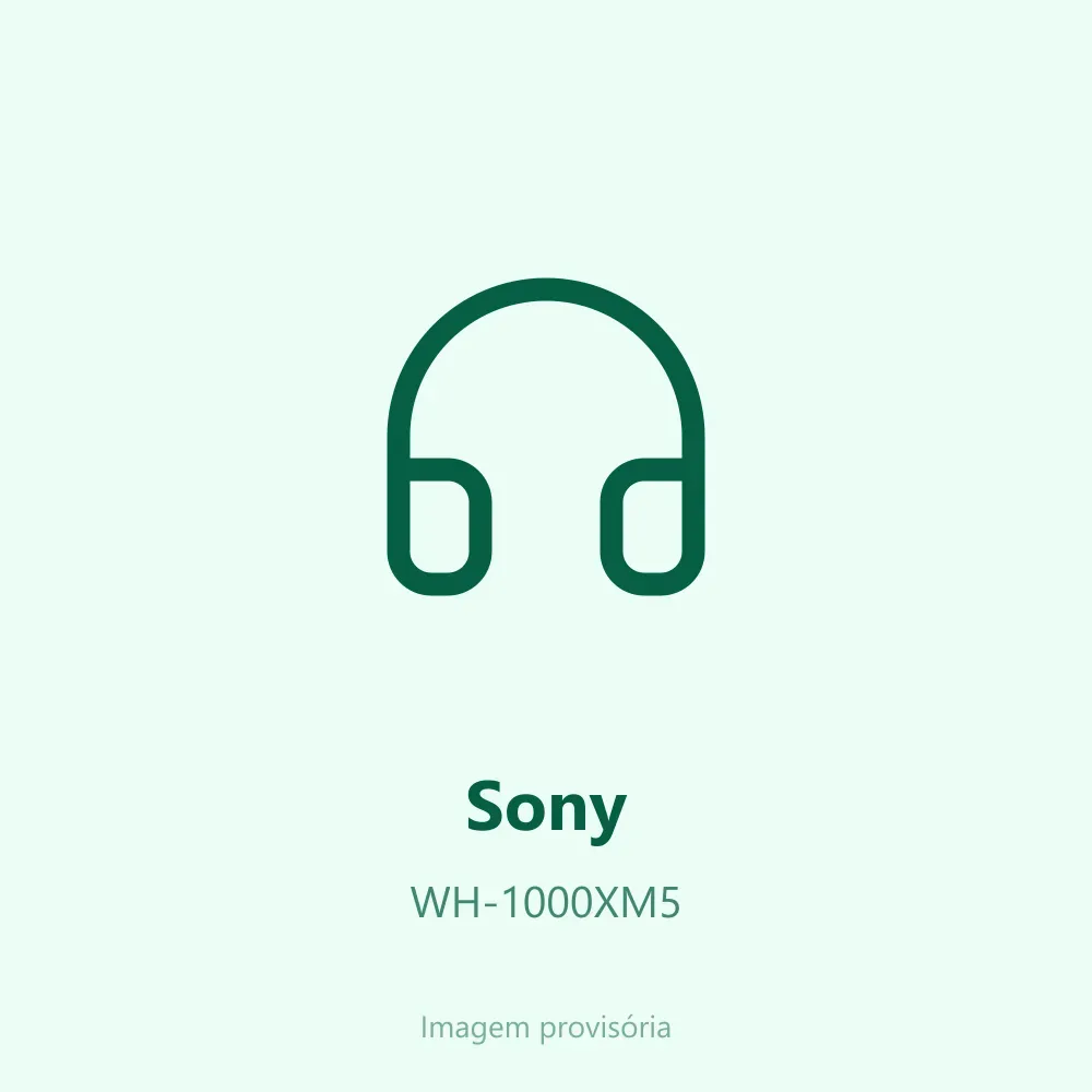 Sony WH-1000XM5 preto visto de lado