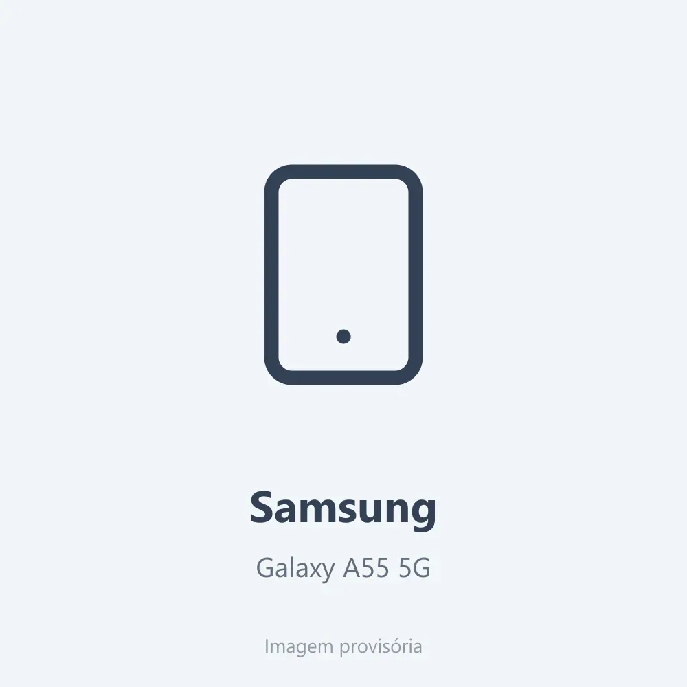 Galaxy A55 5G azul visto de frente e de costas