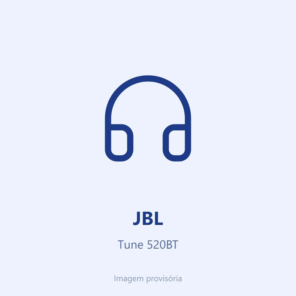 JBL Tune 520BT preto visto de frente