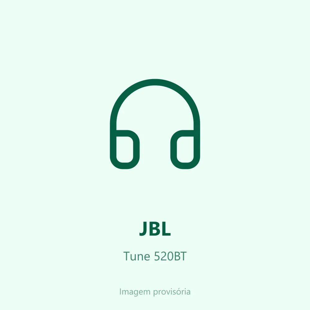 JBL Tune 520BT dobrado ao lado do cabo de carga
